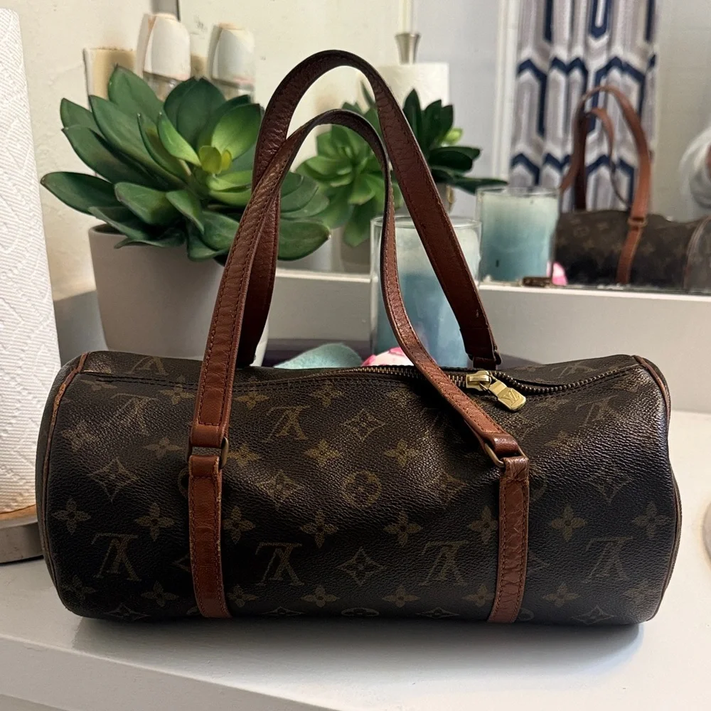 Louis Vuitton papillon 30 Brown Monogram Leather Bag